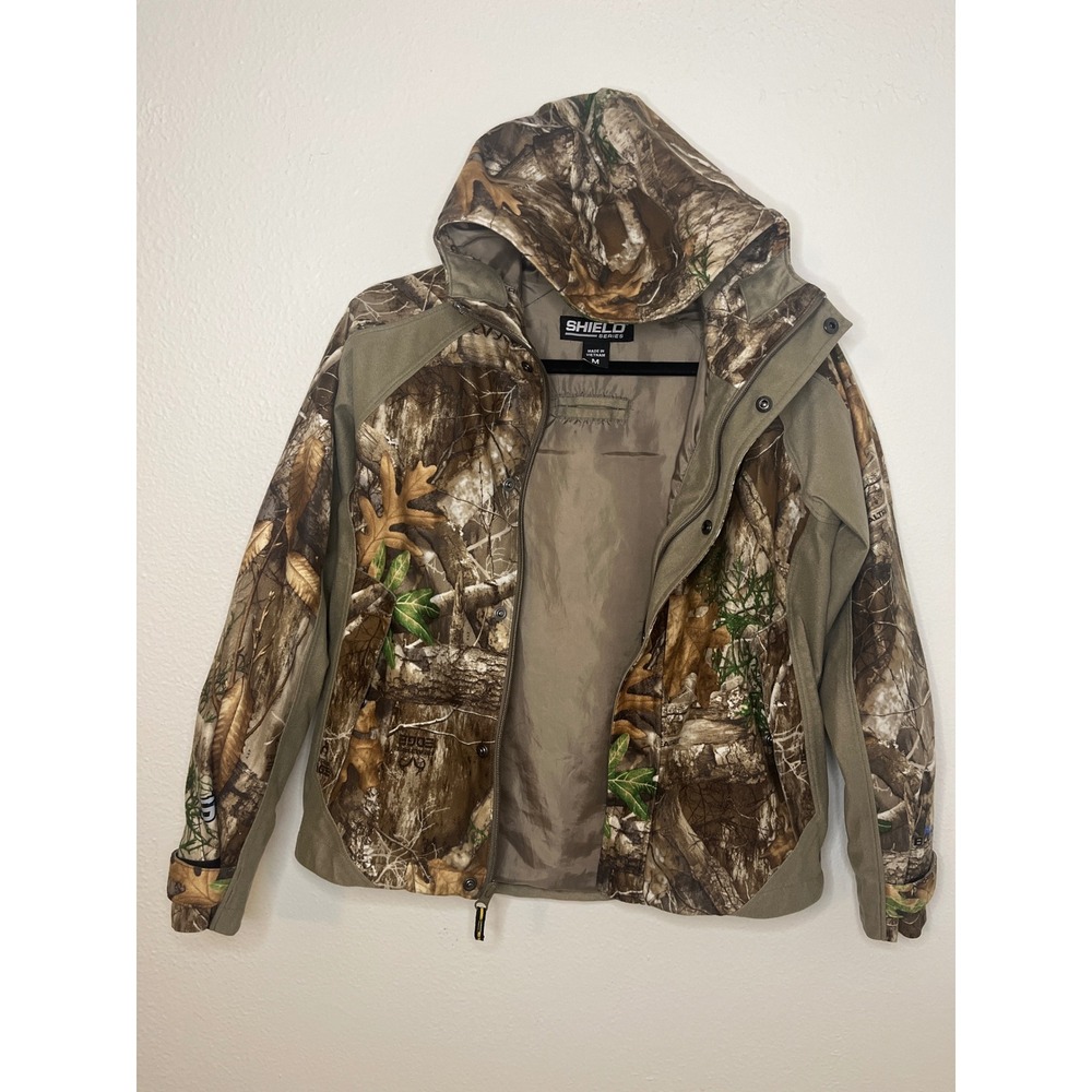 Kids Shield Series Realtree Camo Jacket Hooded Full Zip Outdoor Size M